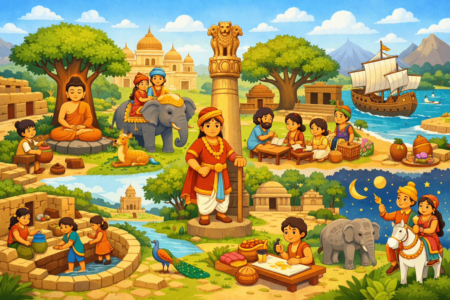 image portrays historical story time to teach toddlers history is story way